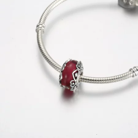 Pandora Reveal Your Love Pink Murano Glass Charm - 791159C00