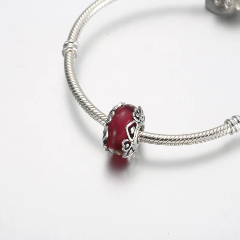 (image for) Pandora Reveal Your Love Pink Murano Glass Charm - 791159C00 - View 4