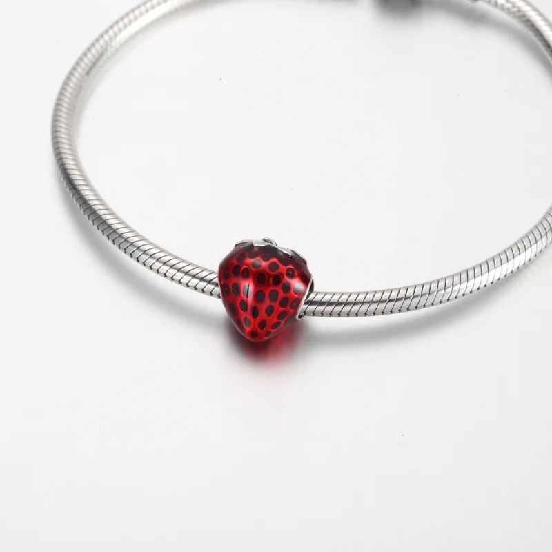 (image for) Pandora Seeded Strawberry Fruit Charm - 791681C01 - View 5
