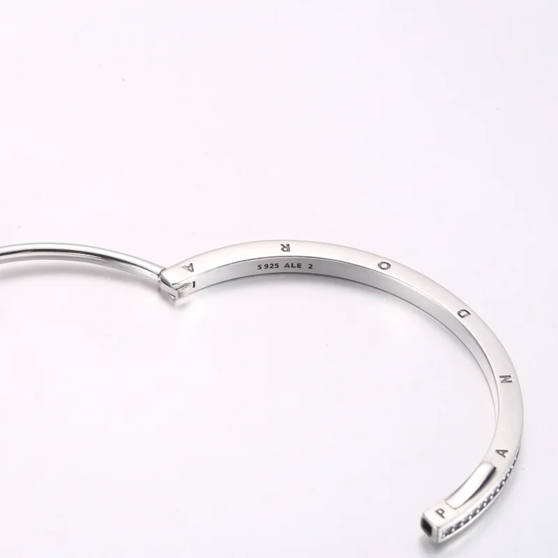 (image for) Pandora Signature I-D Pavé Bangle - 592313C01 - View 4