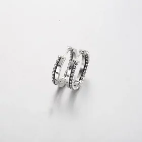 Pandora Signature Logo & Beads Hoop Earrings - 292310C00