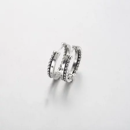 Pandora Signature Logo & Beads Hoop Earrings - 292310C00