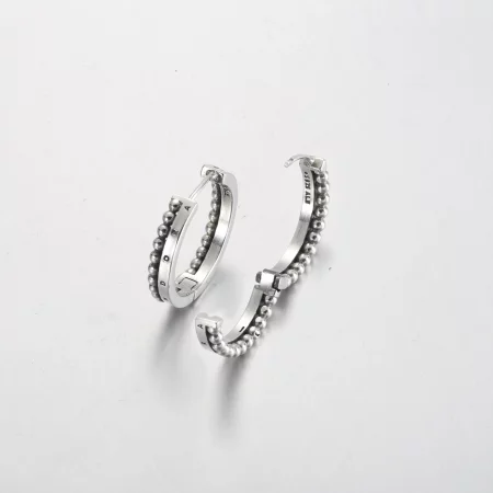 Pandora Signature Logo & Beads Hoop Earrings - 292310C00