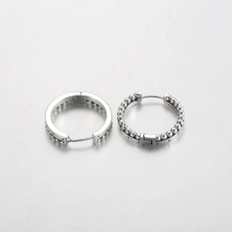 (image for) Pandora Signature Logo & Beads Hoop Earrings - 292310C00 - View 5
