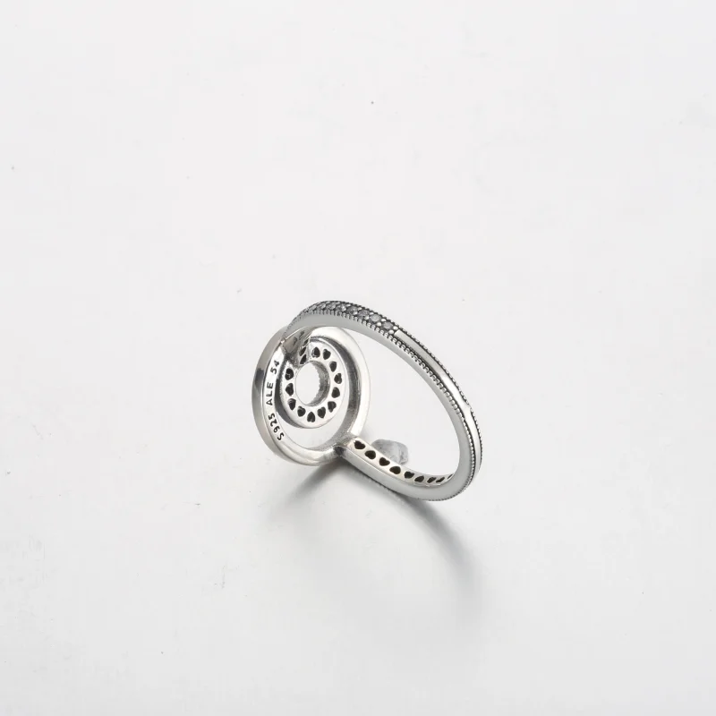 (image for) Pandora Signature Logo Circles Pavé Ring - 192316C01 - View 5