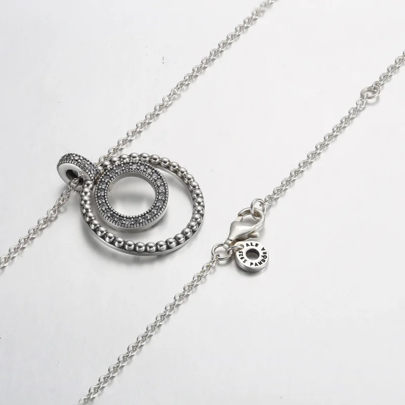 (image for) Pandora Signature Pavé & Beads Pendant & Necklace - 392308C01 - View 5