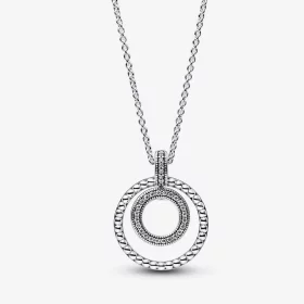 Pandora Signature Pavé & Beads Pendant & Necklace - 392308C01