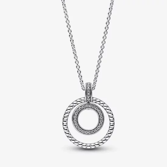 Pandora Signature Pavé & Beads Pendant & Necklace - 392308C01