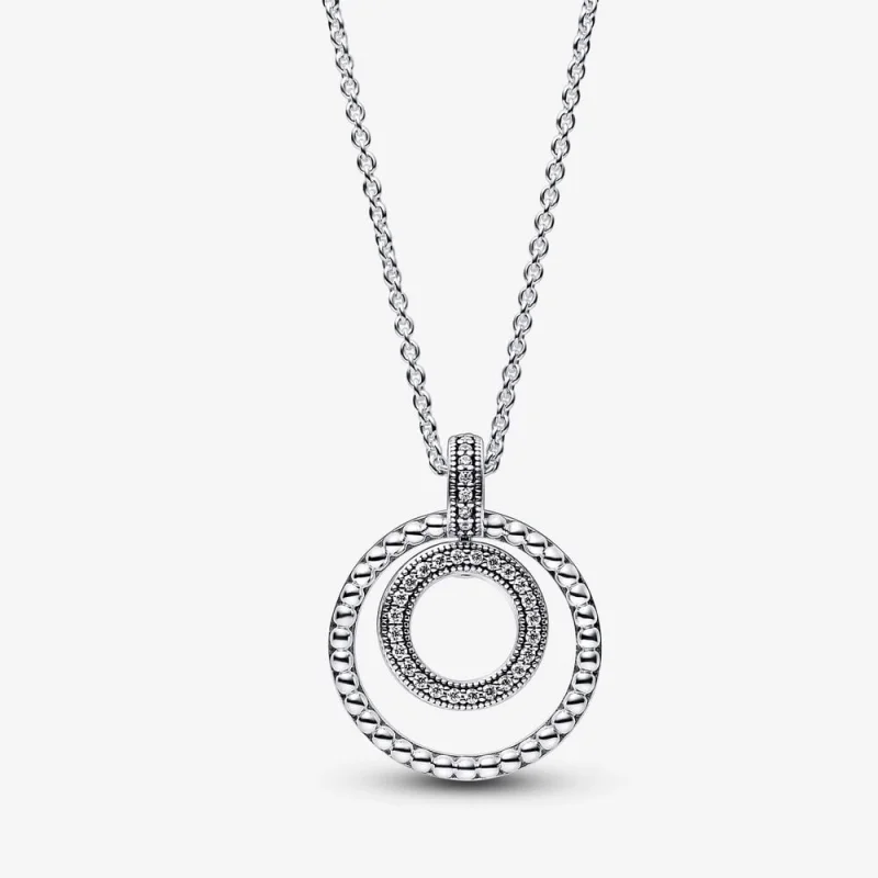 (image for) Pandora Signature Pavé & Beads Pendant & Necklace - 392308C01 - Product Image