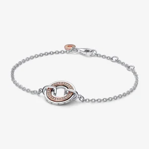 (image for) Pandora Signature Two Two-tone Logo & Pavé Chain Bracelet - 582741C01
