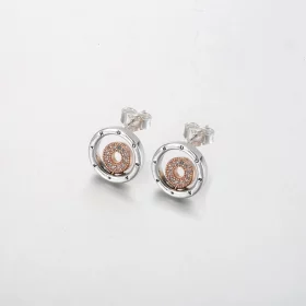 Pandora Signature Two-tone Logo Circles Stud Earrings - 282314C01 Pandora Signature Two-tone Logo Circles Stud Earrings - 282314C01