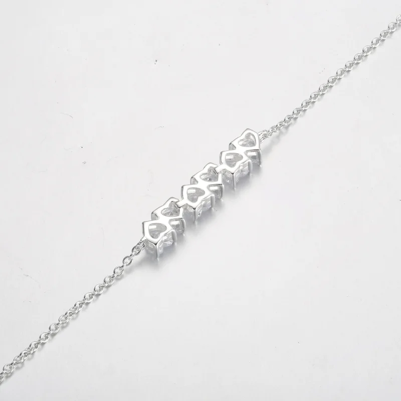 (image for) Pandora Sparkling Endless Hearts Chain Bracelet - 591162C01 - View 6