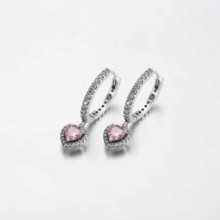 Pandora Sparkling Halo Heart Hoop Earrings - 291445C01