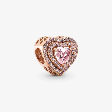 Pandora Sparkling Levelled Heart Charm - 789218C01