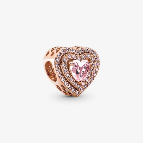 Pandora Sparkling Levelled Heart Charm - 789218C01