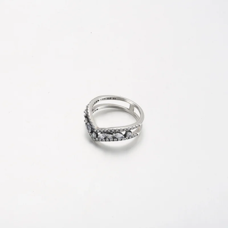 (image for) Pandora Sparkling Marquise Double Wishbone Ring - 199095C01 - View 3