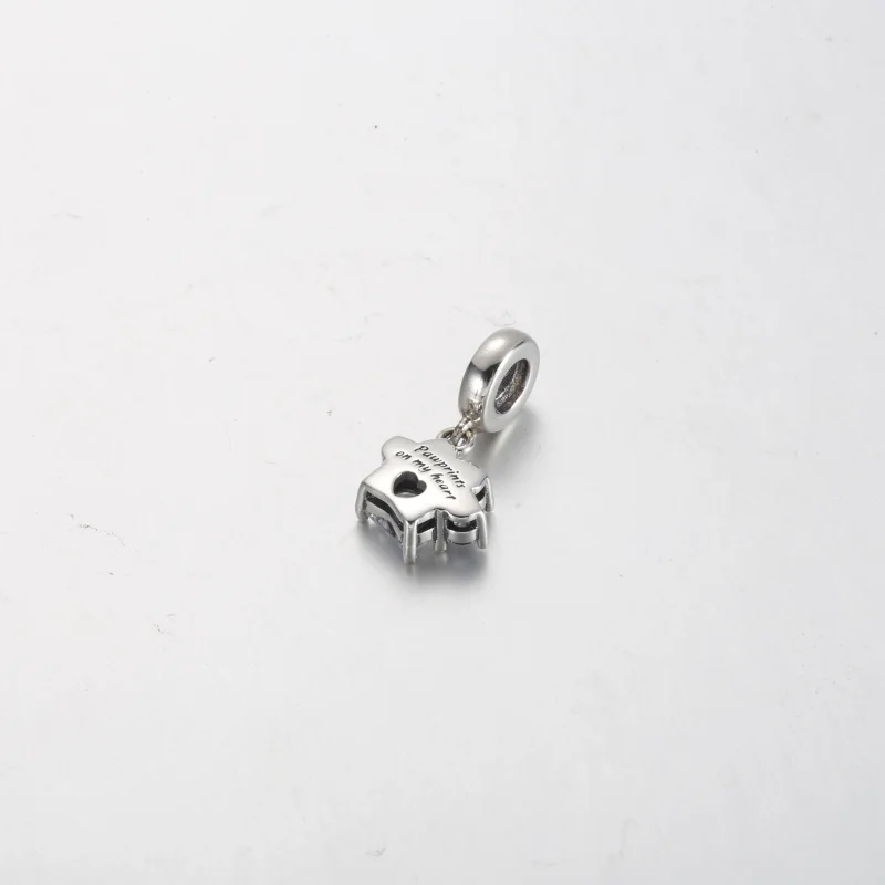 (image for) Pandora Sparkling Pet Paw Print Dangle Charm - 792247C01 - View 3