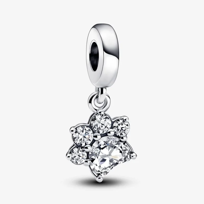 (image for) Pandora Sparkling Pet Paw Print Dangle Charm - 792247C01 - Product Image