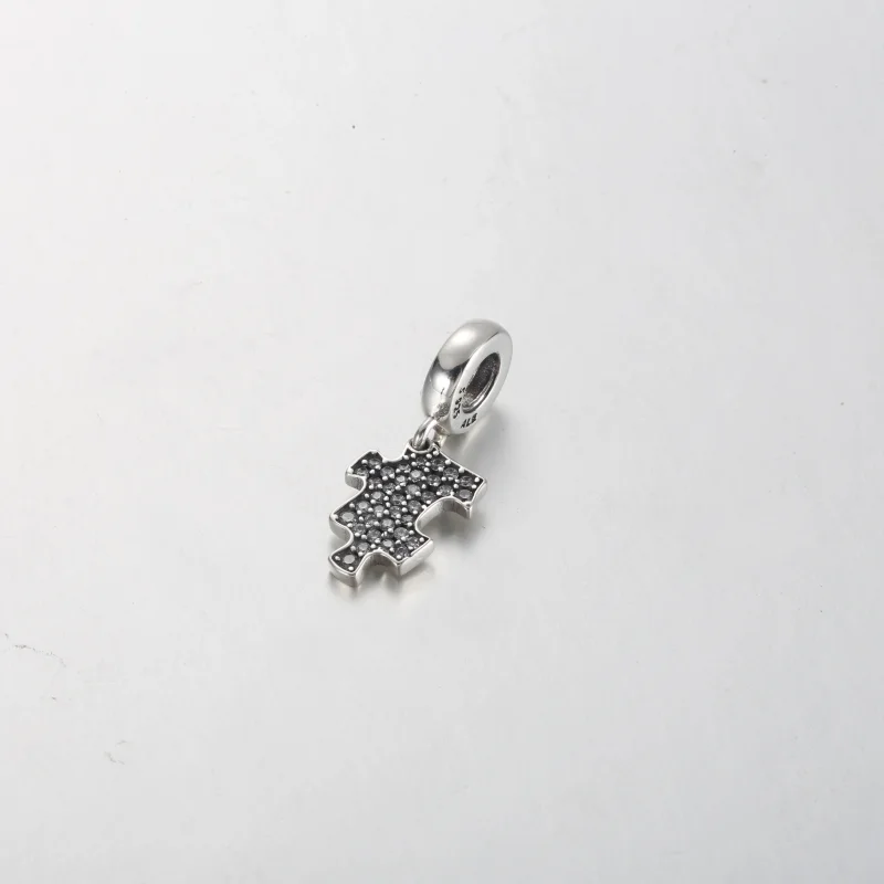 (image for) Pandora Sparkling Puzzle Piece Dangle Charm - 792241C01 - View 2