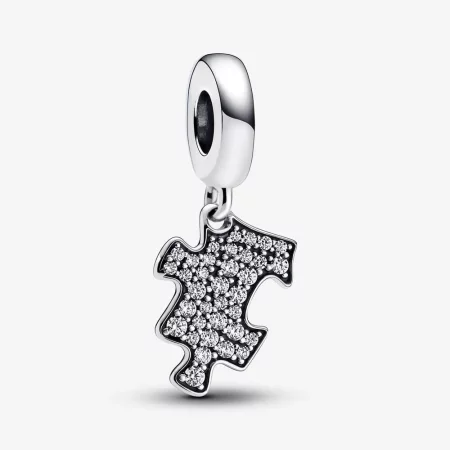 Pandora Sparkling Puzzle Piece Dangle Charm - 792241C01