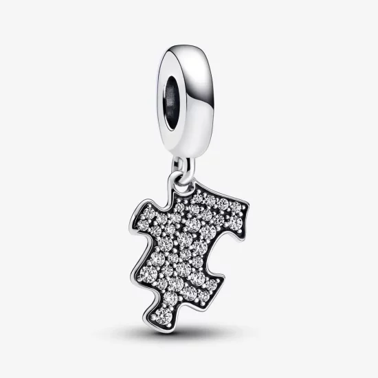Pandora Sparkling Puzzle Piece Dangle Charm - 792241C01