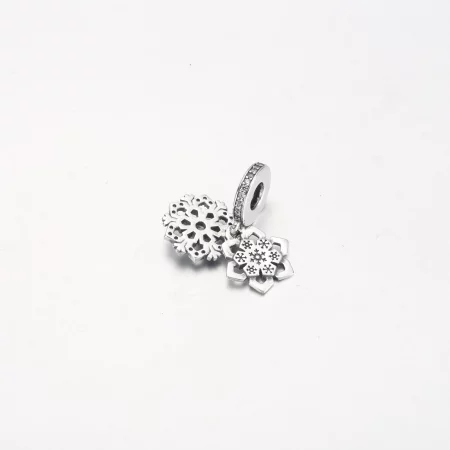 Pandora Sparkling Snowflake Double Dangle Charm - 792355C01