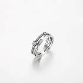 Pandora Sparkling Triple Band Ring - 199400C01 Pandora Sparkling Triple Band Ring - 199400C01