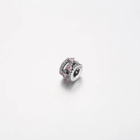 Pandora Sparkling Triple Halo Hearts Charm - 791161C01