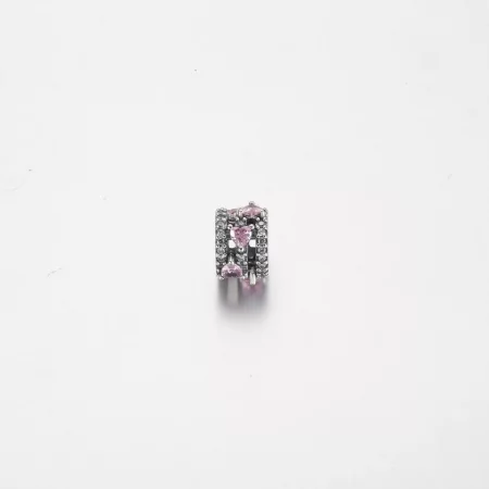 Pandora Sparkling Triple Halo Hearts Charm - 791161C01