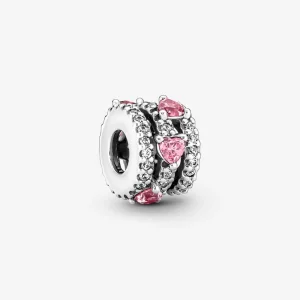 (image for) Pandora Sparkling Triple Halo Hearts Charm - 791161C01