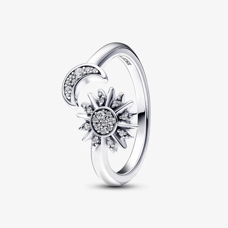 (image for) Pandora Sun and moon sterling silver Open Ring - 192845C01 - Product Image