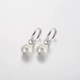 Pandora Treated Freshwater Cultured Baroque Pearl Hoop Earrings - 299426C01 Pandora Treated Freshwater Cultured Baroque Pearl Hoop Earrings - 299426C01