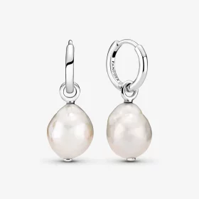 Pandora Treated Freshwater Cultured Baroque Pearl Hoop Earrings - 299426C01 Pandora Treated Freshwater Cultured Baroque Pearl Hoop Earrings - 299426C01