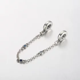 Pandora Triple Blue Stone Safety Chain - 791688C01 Pandora Triple Blue Stone Safety Chain - 791688C01