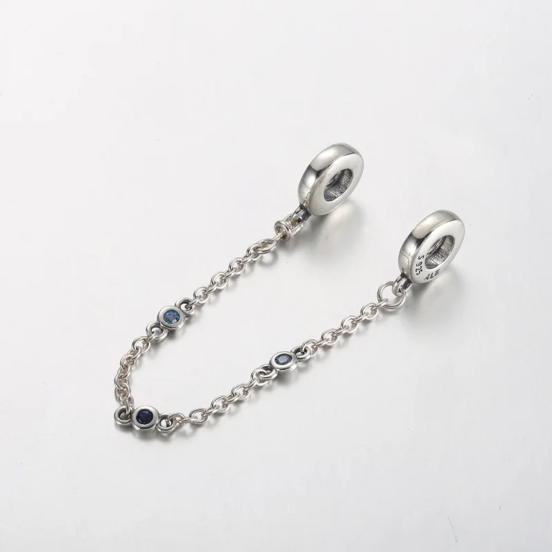 (image for) Pandora Triple Blue Stone Safety Chain - 791688C01 - View 2