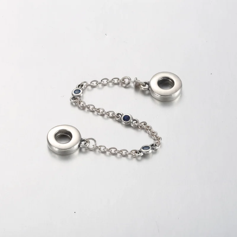 (image for) Pandora Triple Blue Stone Safety Chain - 791688C01 - View 3