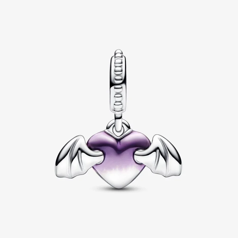 (image for) Pandora Vampire Winged Heart Dangle Charm - 792290C01 - View 5
