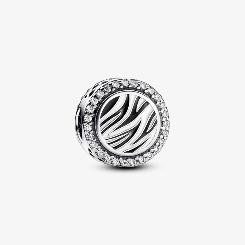 (image for) Pandora Zebra print sterling silver charm - 792016CZ_E025 - Product Image