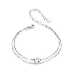 (image for) PANDORA Style 1Ct Double Layer Moissanite Bracelet (One Certificate) - MSB012