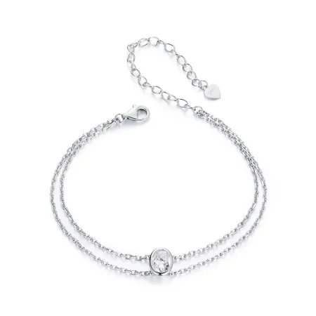 PANDORA Style 1Ct Double Layer Moissanite Bracelet (One Certificate) - MSB012
