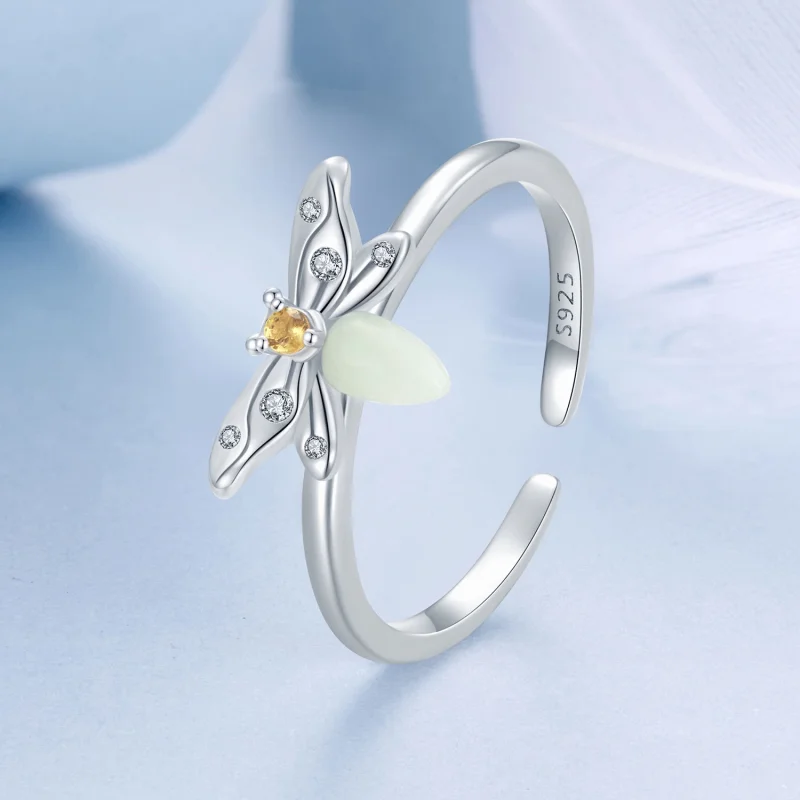 (image for) PANDORA Style Bee Luminous Open Ring - BSR521-E - View 2