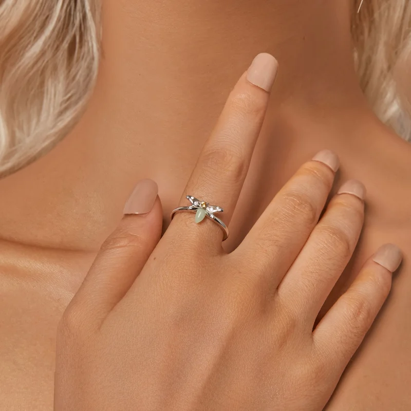 (image for) PANDORA Style Bee Luminous Open Ring - BSR521-E - View 6