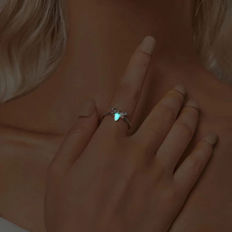 (image for) PANDORA Style Bee Luminous Open Ring - BSR521-E - View 7