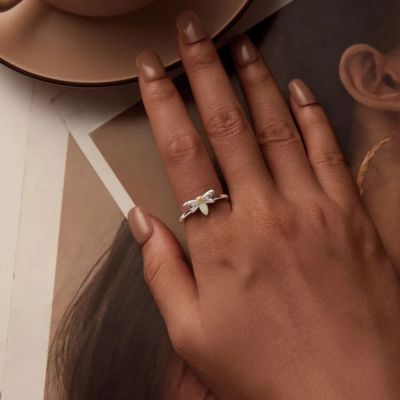 (image for) PANDORA Style Bee Luminous Open Ring - BSR521-E - View 8