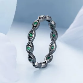 PANDORA Style Black Gold Plated Devil's Eye Ring - BSR212-D PANDORA Style Black Gold Plated Devil's Eye Ring - BSR212-D