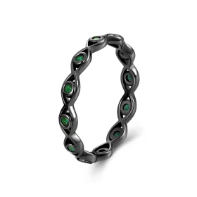 PANDORA Style Black Gold Plated Devil's Eye Ring - BSR212-D PANDORA Style Black Gold Plated Devil's Eye Ring - BSR212-D