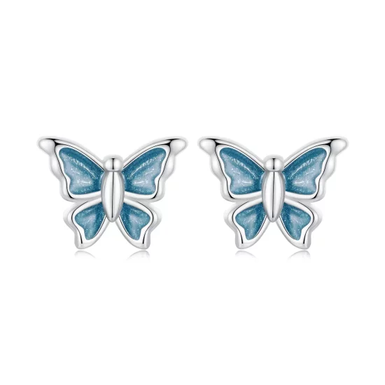 PANDORA Style Blue Butterfly Earrings - BSE957