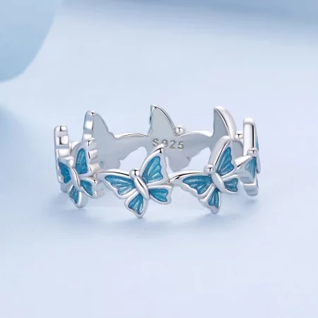PANDORA Style Blue Butterfly Ring - BSR508