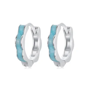 (image for) PANDORA Style Blue Flower Shaped Earrings - BSE955