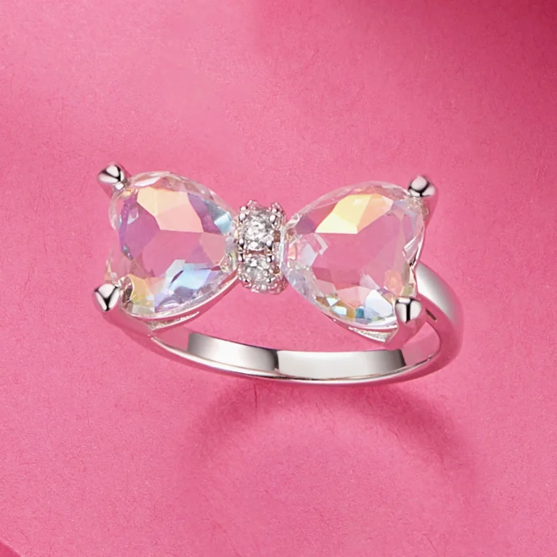 (image for) PANDORA Style Bow Large Center Stone Ring - SCR1000 - View 3